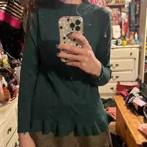 forest green sweater